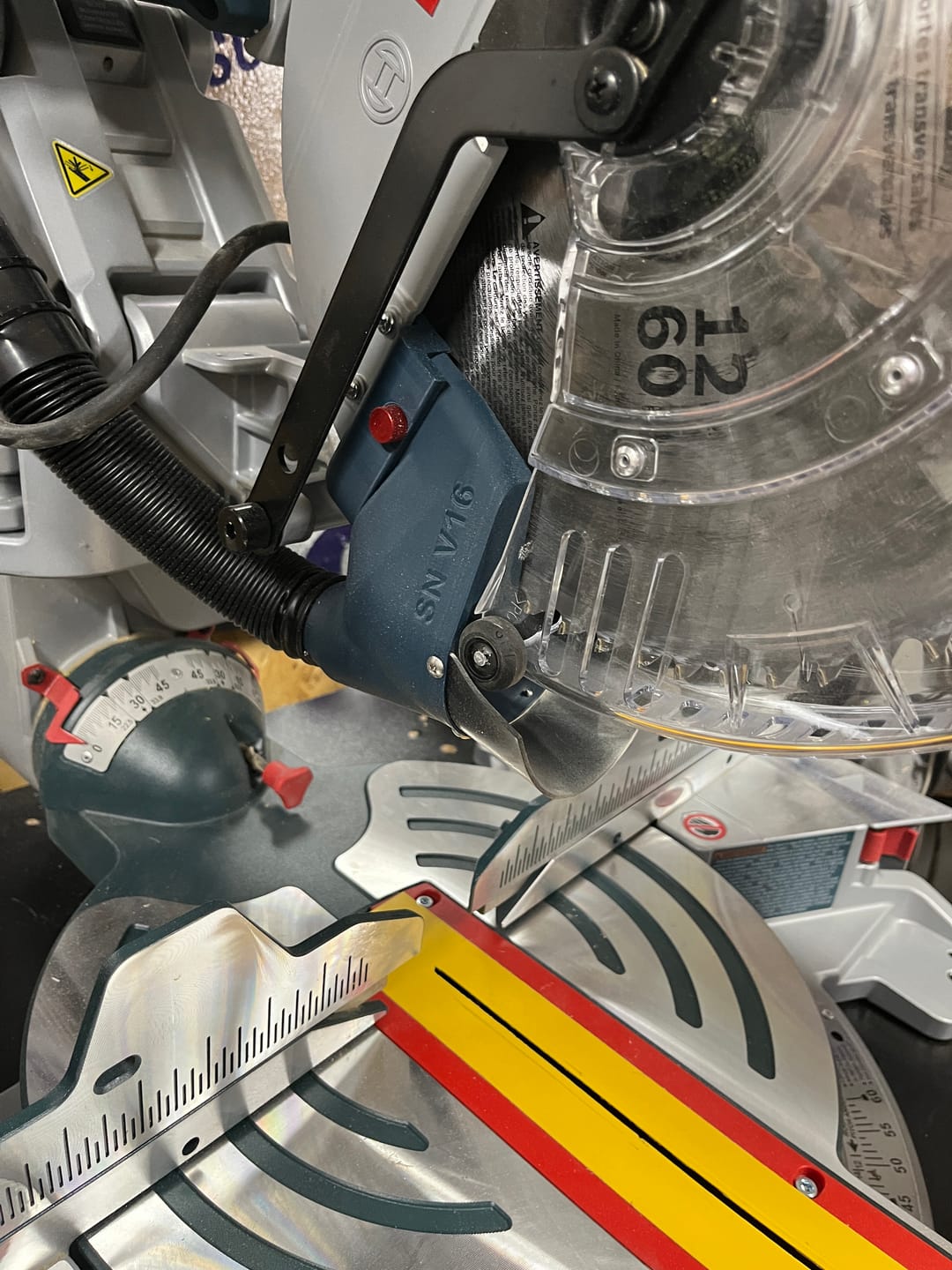 Customer photo review of Dust Collection Chute for Bosch Axial Glide Miter Saw
