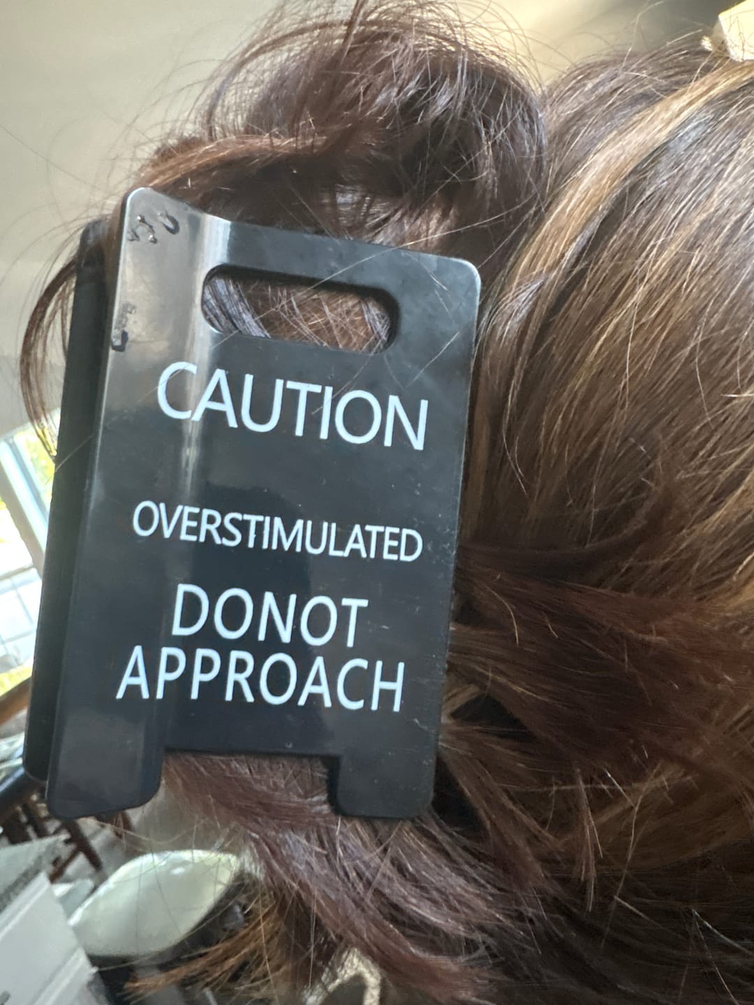 Customer photo review of Overstimulated Hair Clip