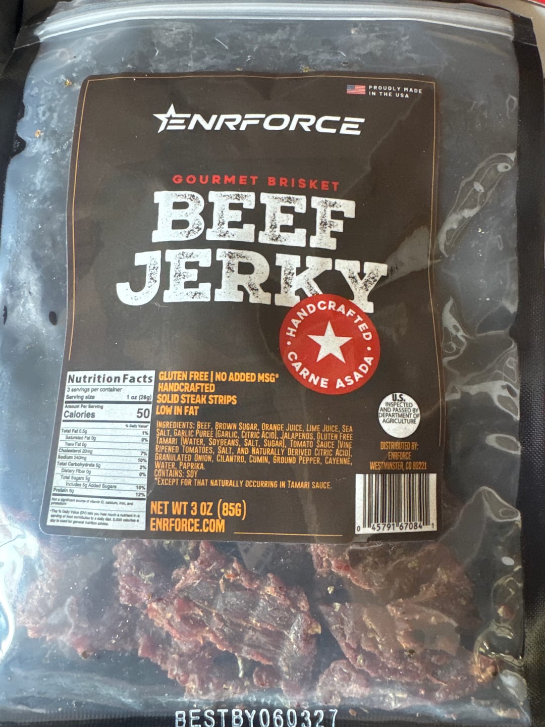 Customer photo review of Gourmet Premium Beef Jerky