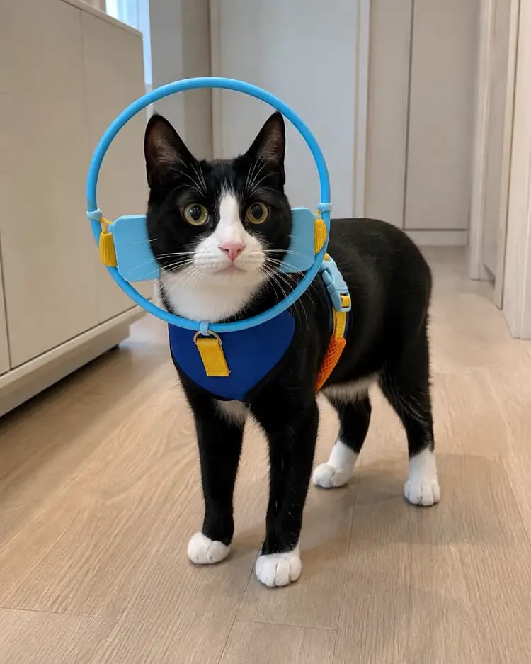 Customer photo review of Halo Safety Ring for Blind Pets