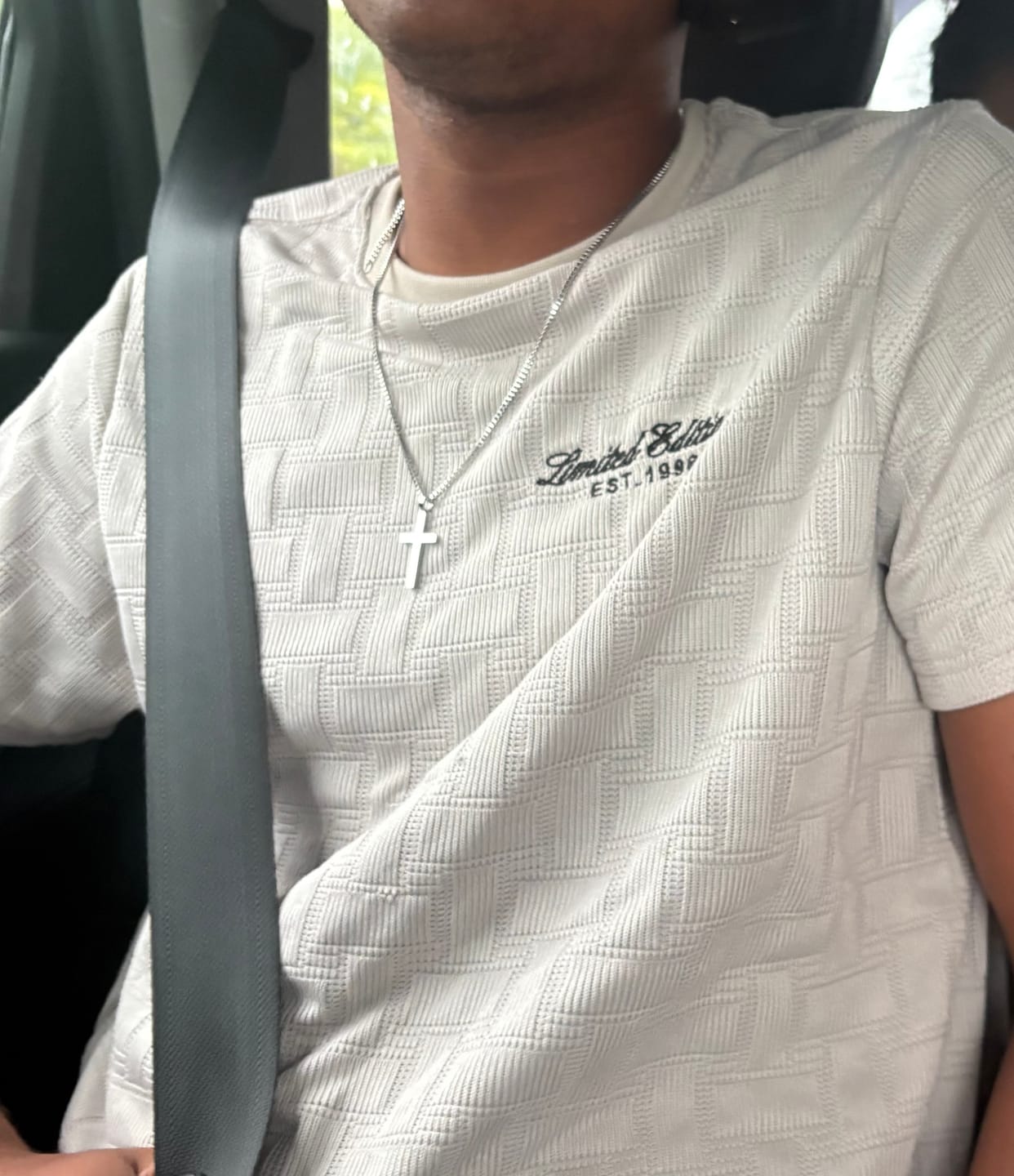 Customer photo review of Classic Cross & Box Chain