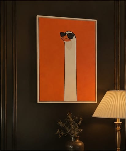 Customer photo review of Funny Goose Canvas Wall Art