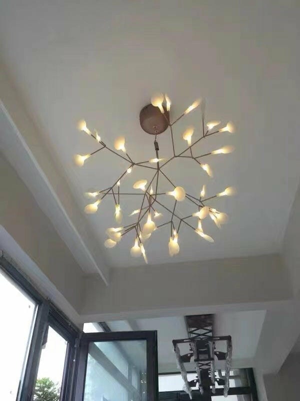 Customer photo review of Firefly LED Chandelier, Black Branch Design, Dimmable, 30-135 Heads
