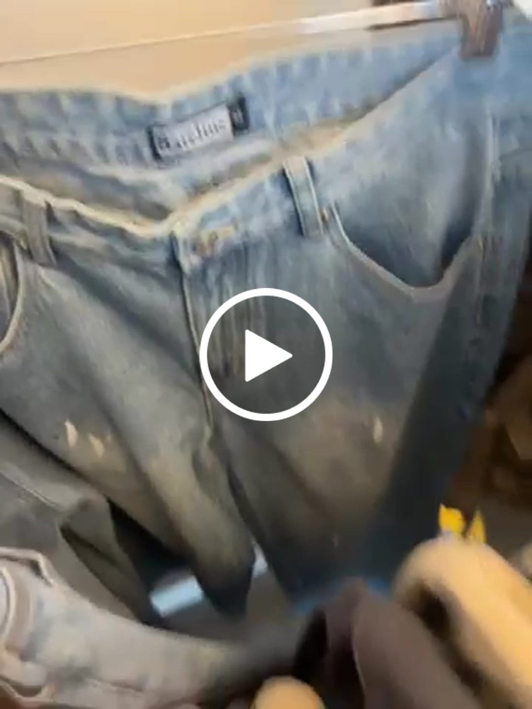 Customer video review of Paint Splatter Denim
