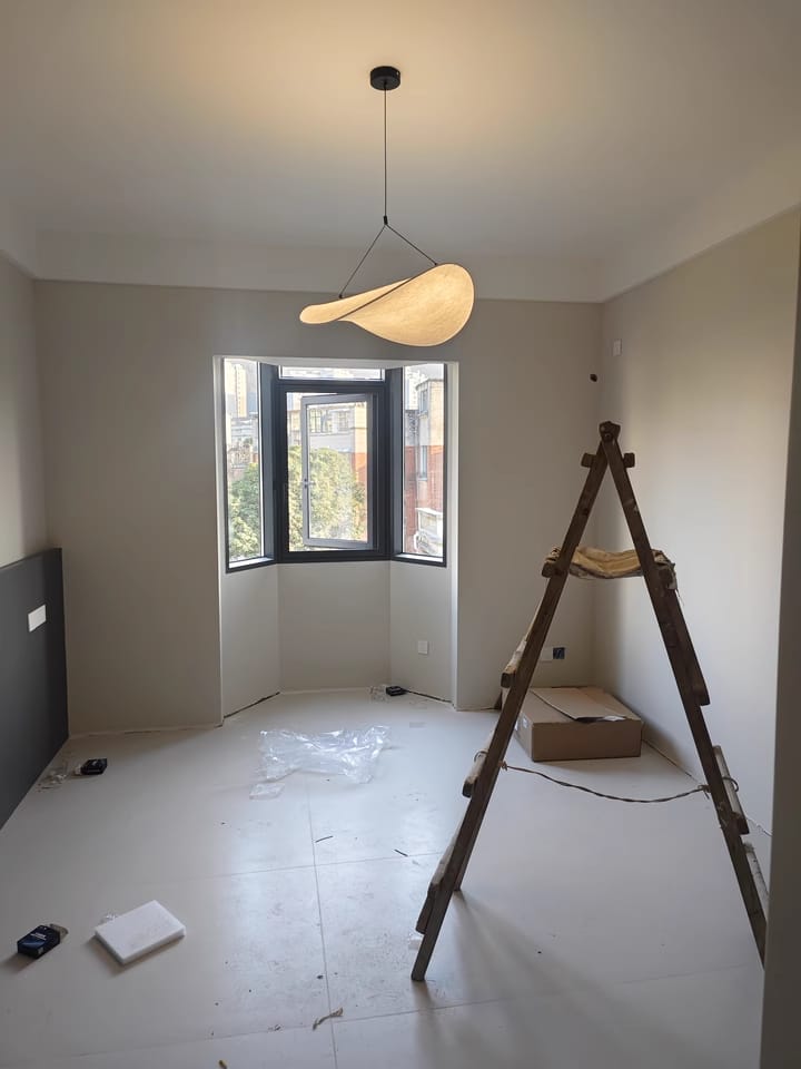 Customer photo review of Pendant Light, Tense, Mulberry Silk Diffuser, Black Frame, LED, Dimmable