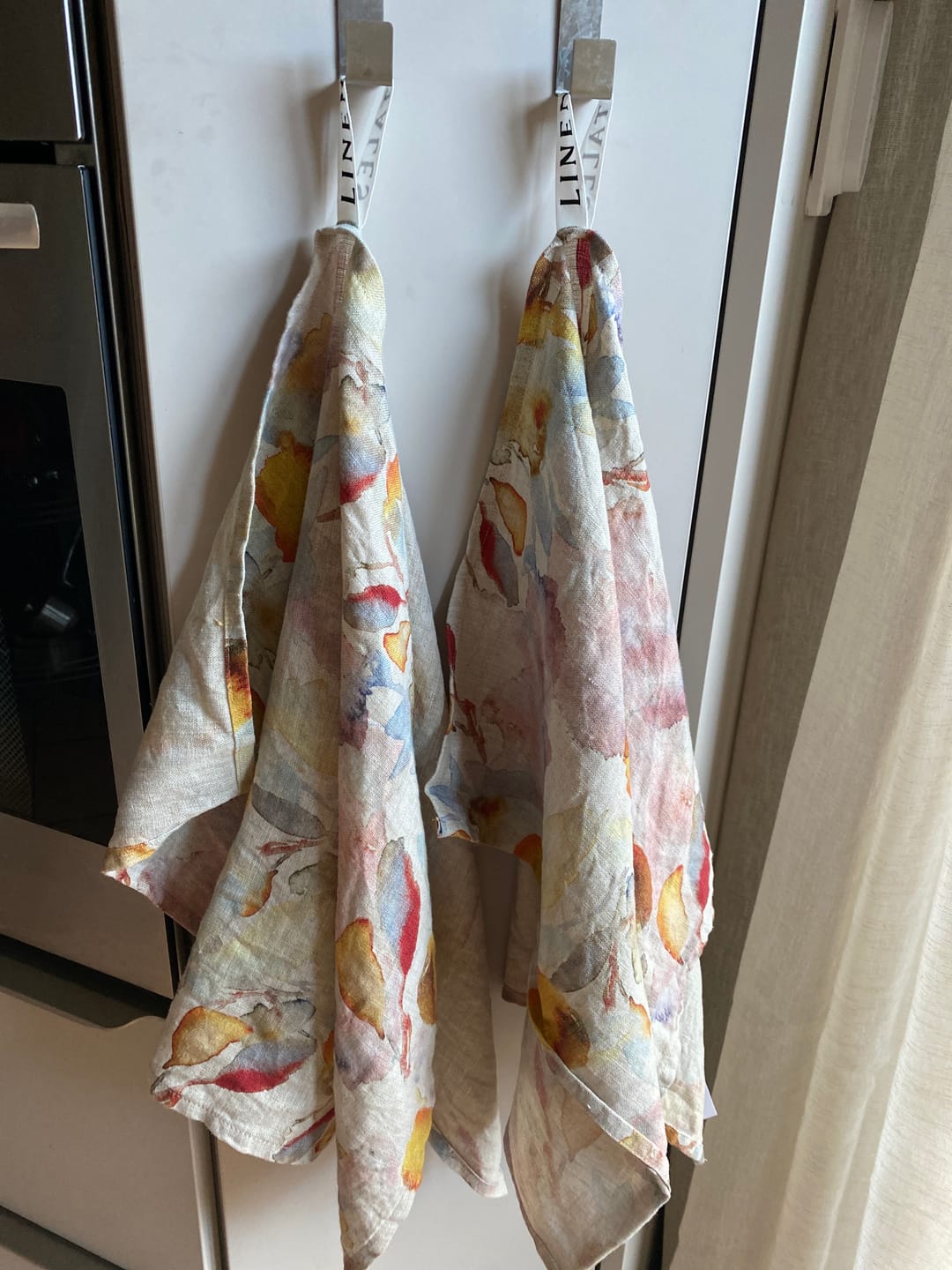 Customer photo review of Leinen-Geschirrtuch, Orange Flow