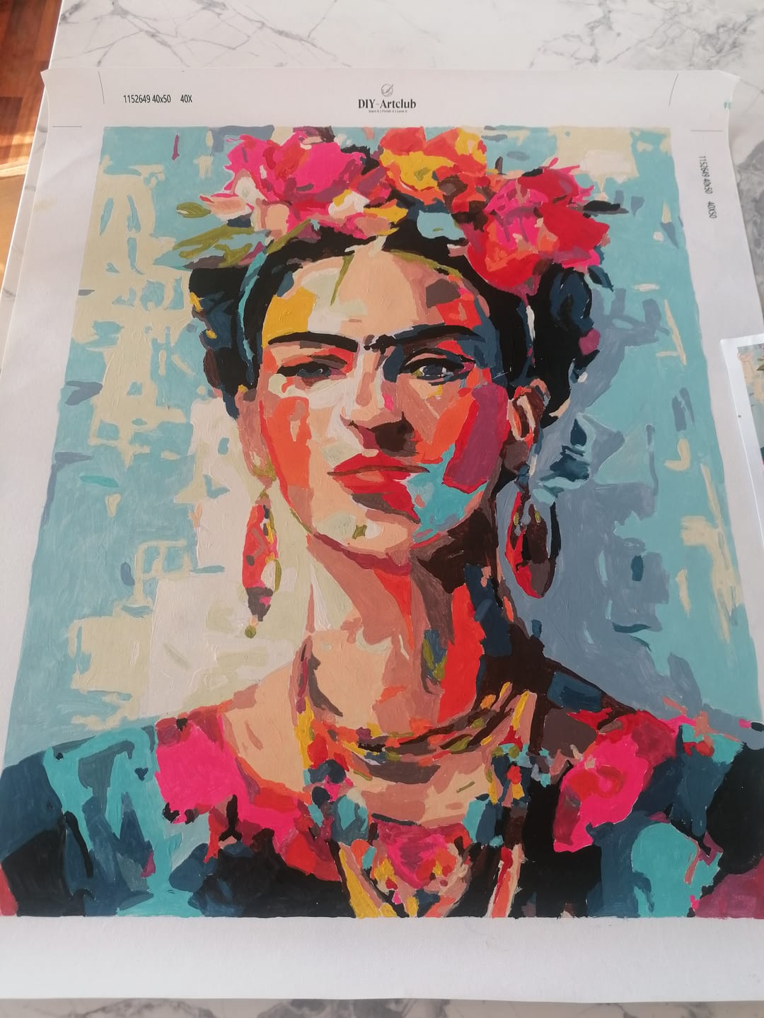 Customer photo review of Expressive Frida | Paint by Number
