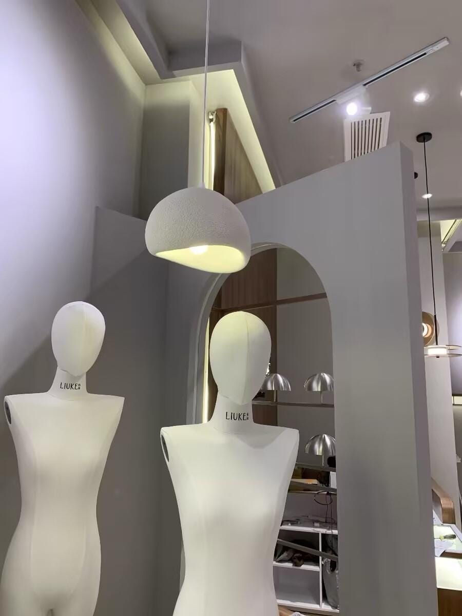 Customer photo review of Pendant Light, Nubia Cloud Sphere, Polystyrene Shade, E26 LED
