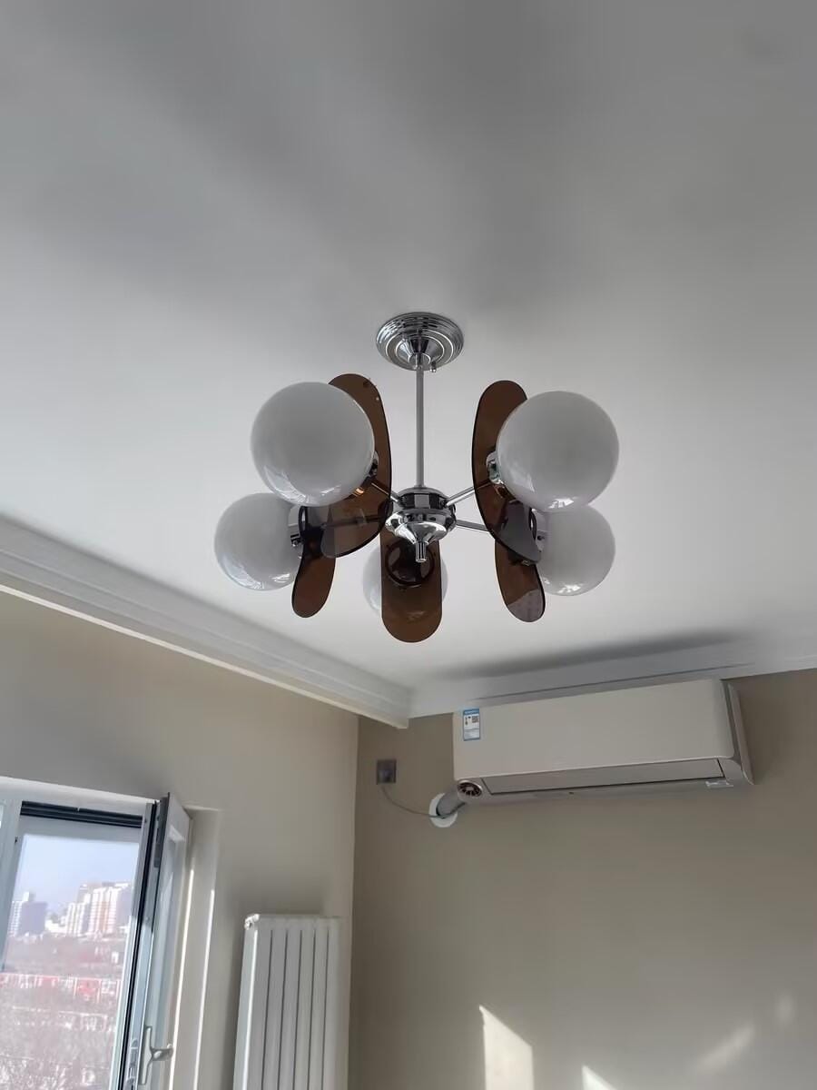 Customer photo review of Sputnik Chandelier, Iron Frame, Glass Shades, E26/E27, Chrome Finish