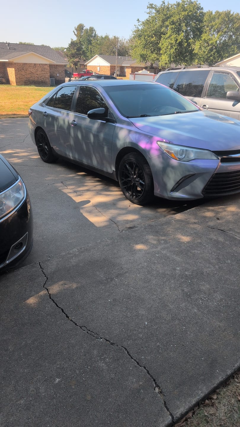 Customer photo review of Color Shift Gray Purple Vinyl Wrap