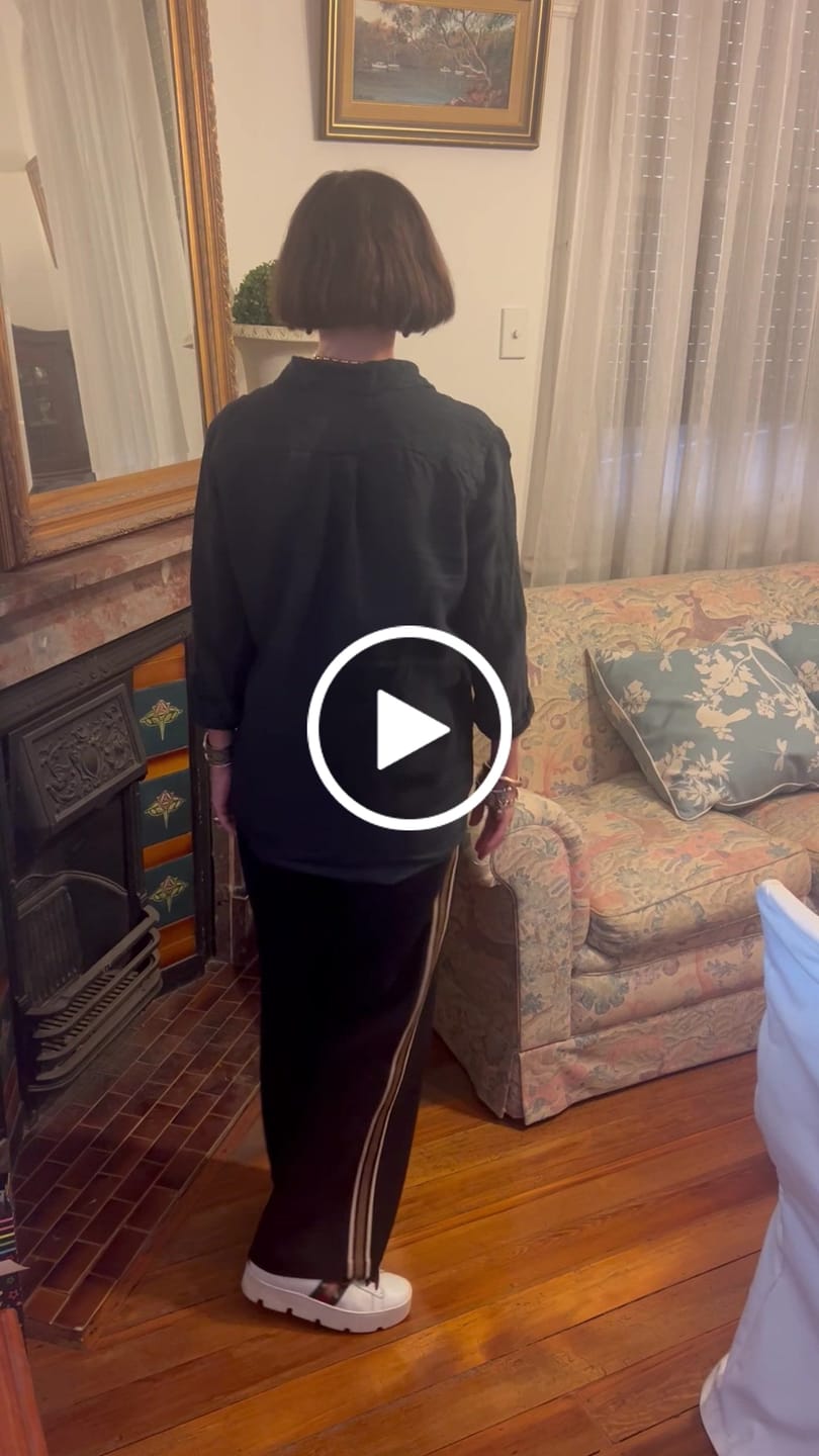 Customer video review of Riley Stripe Detail Pant