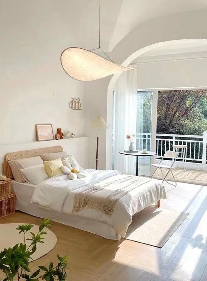 Customer photo review of Pendant Light, Tense, Mulberry Silk Diffuser, Black Frame, LED, Dimmable