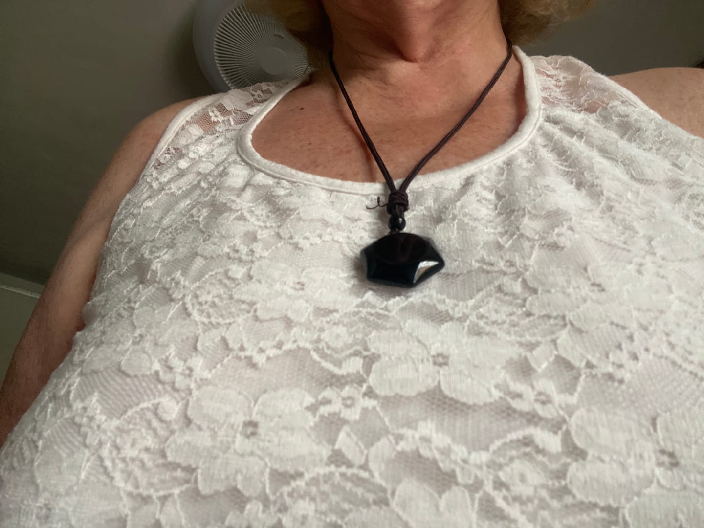 Customer photo review of Obsidian Halskette - Schutz Talisman
