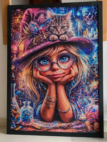 Customer photo review of 5D Diamond Painting – Magical Apprentice