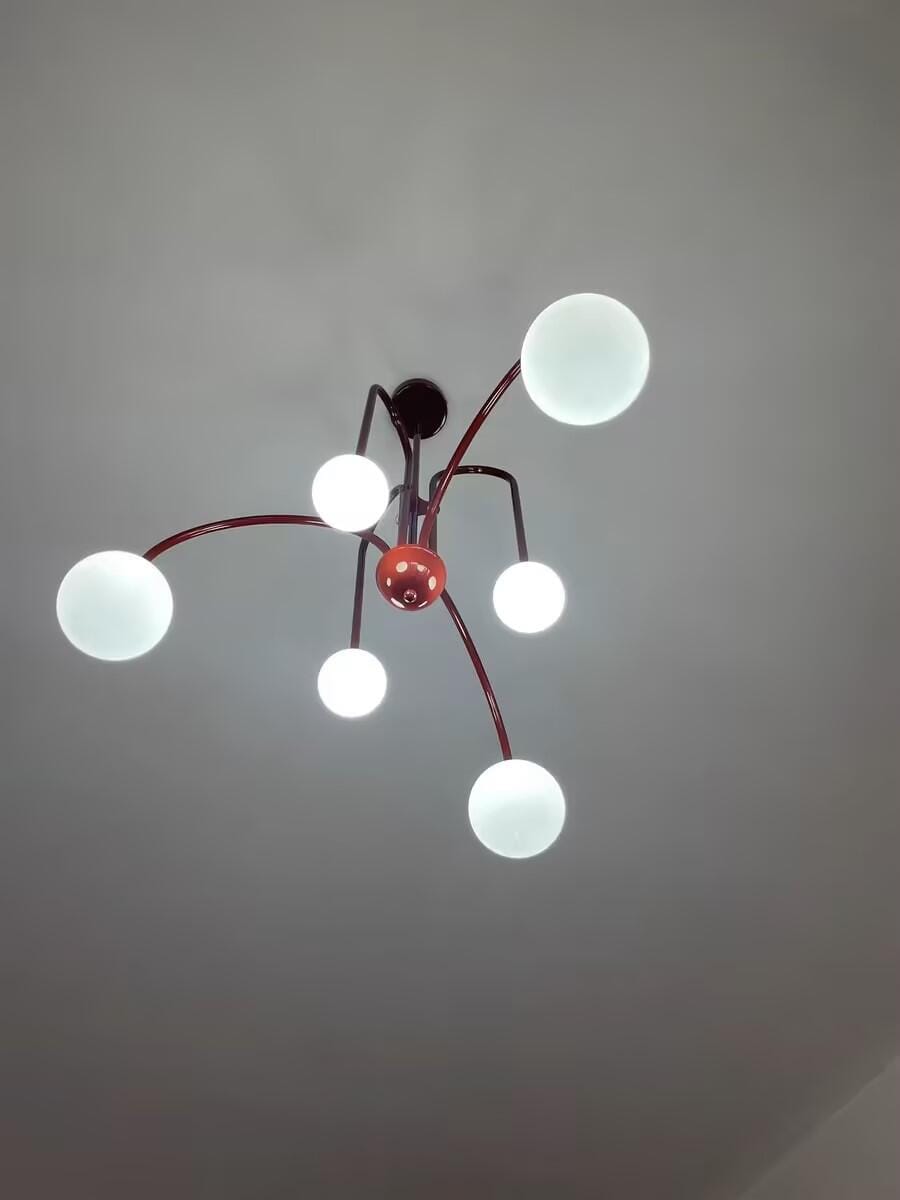 Customer photo review of Pendant Light, Gran Finale 6-Head Glass Suspension, G9, Hardwired