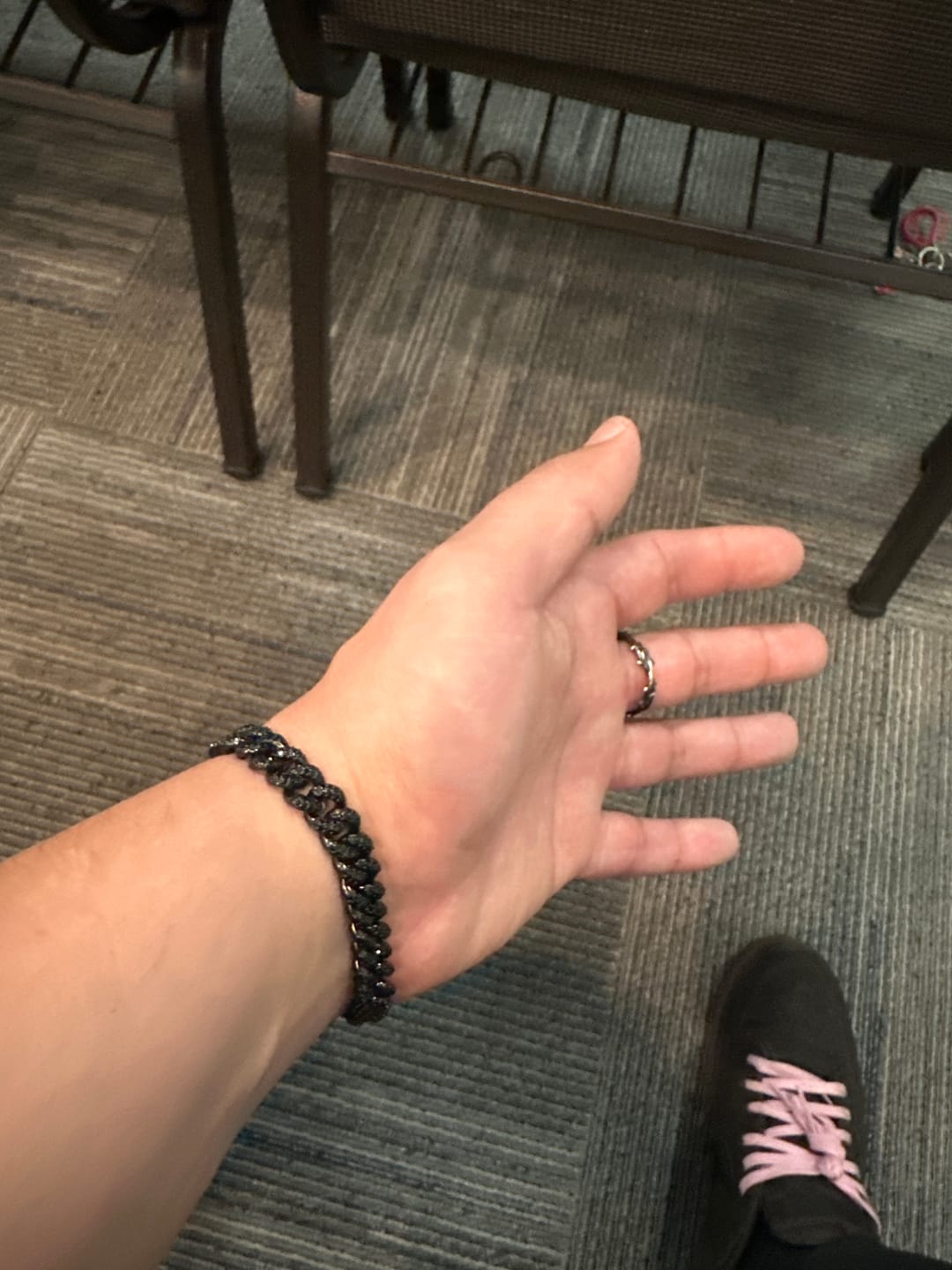 Customer photo review of 8MM ICED CUBAN BRACELET - Black
