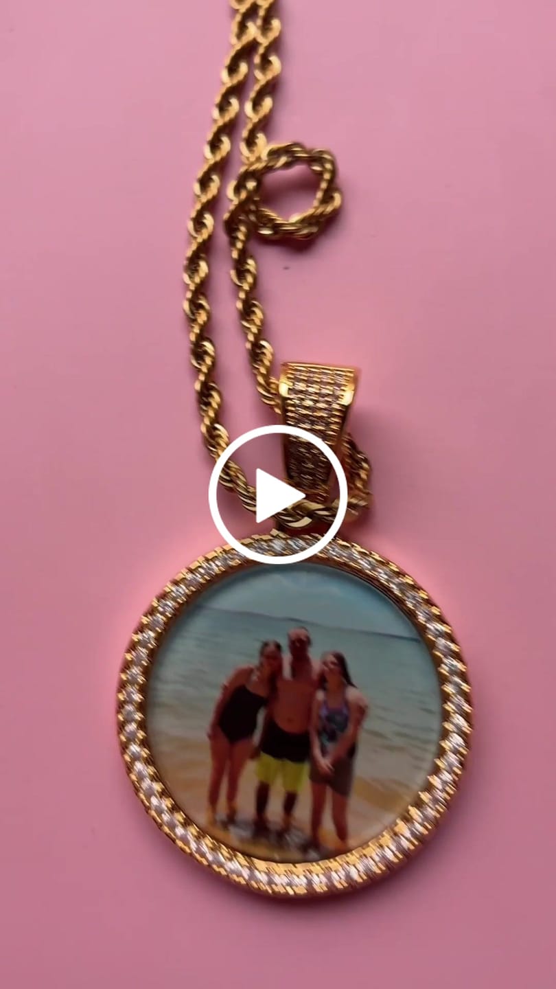 Customer video review of Custom Diamond Studded Angel Wing Photo Necklace