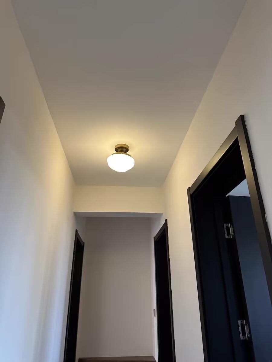Customer photo review of Ceiling Light, Marta Art Deco Glass Shade, Gold or Chrome, E26/E27