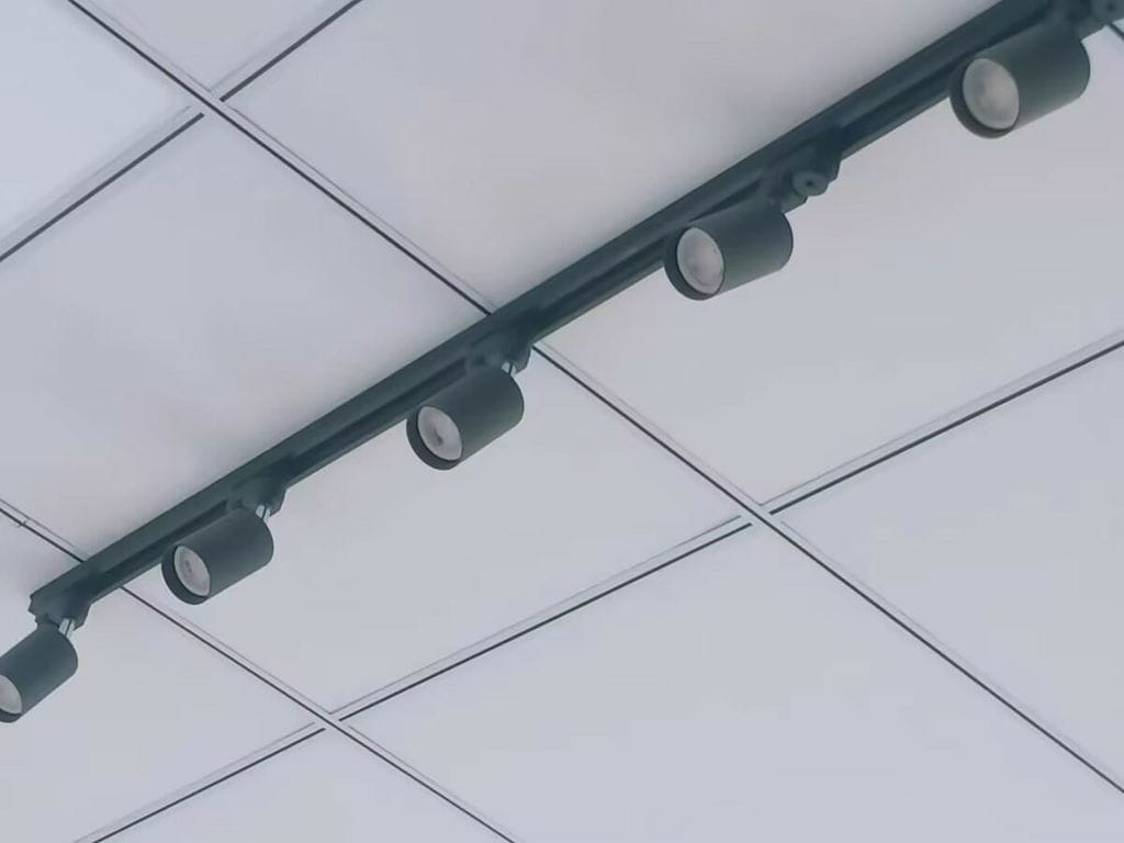 Customer photo review of Track Ceiling Light, Adjustable Spotlight Heads, Integrated LED, 24 Degree Beam