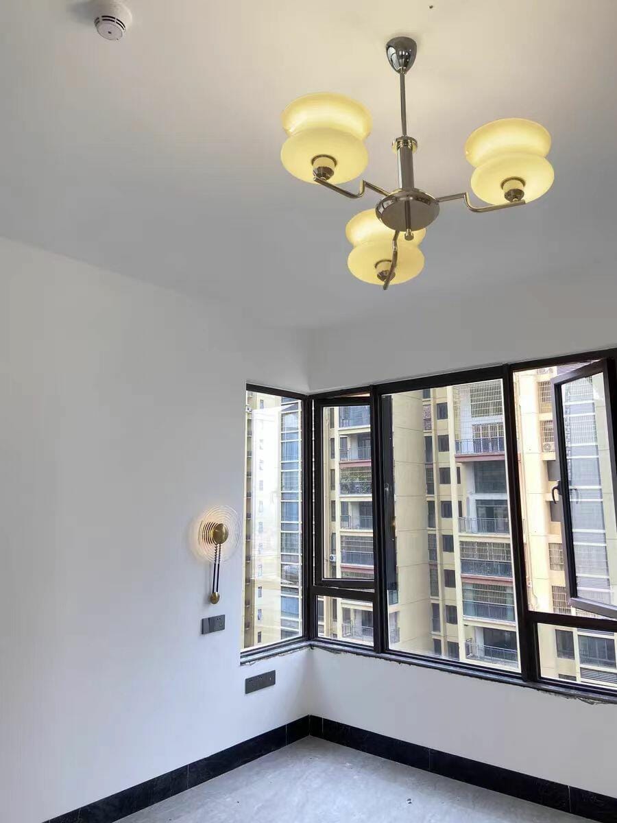 Customer photo review of Belue Chandelier, Vintage Glass Globe, Gold or Chrome, E26/E27