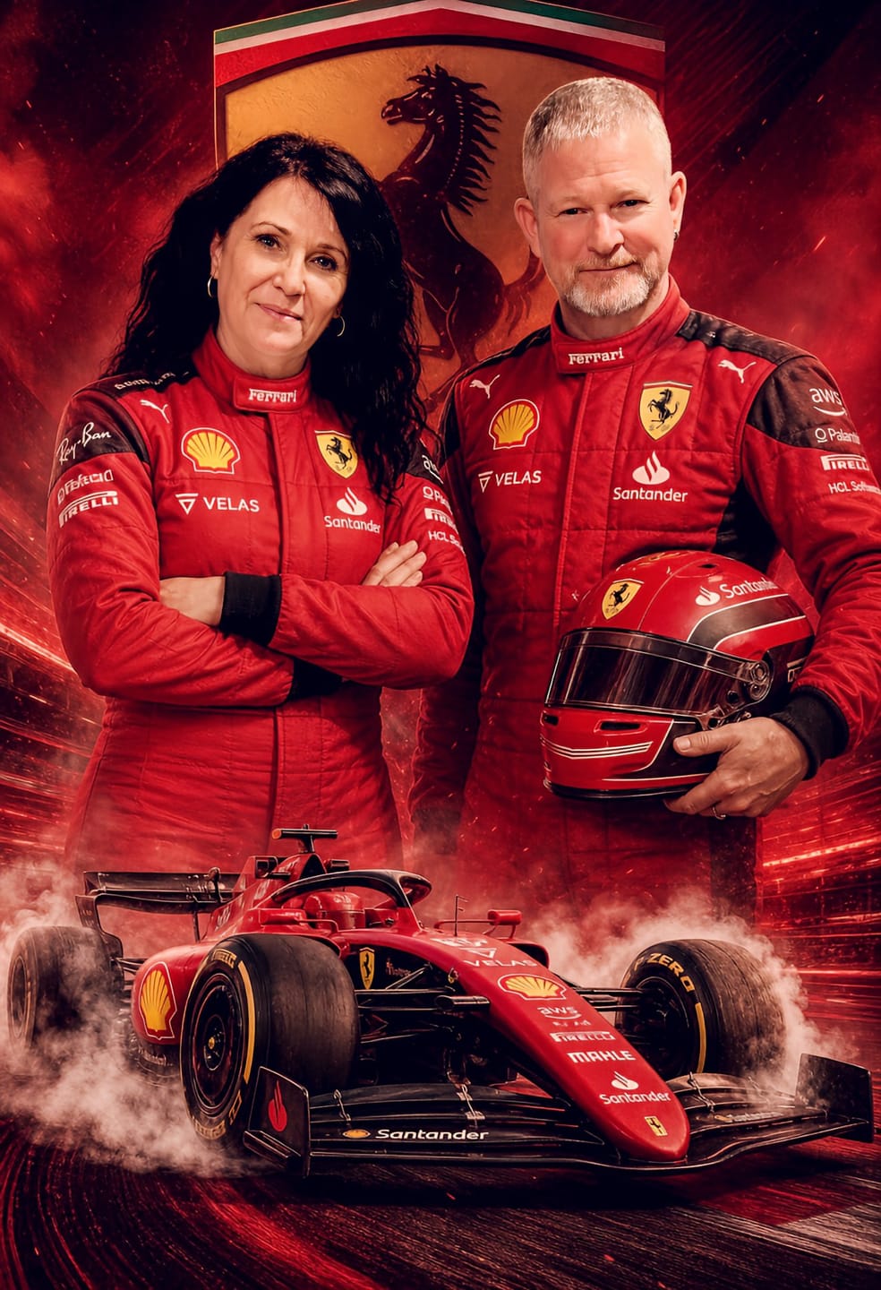 Customer photo review of Custom F1 Racing Portrait