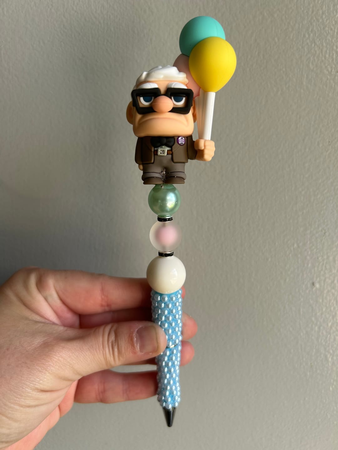 Customer photo review of Vintage Elderly Character Figurine Pen Topper (No Hole)