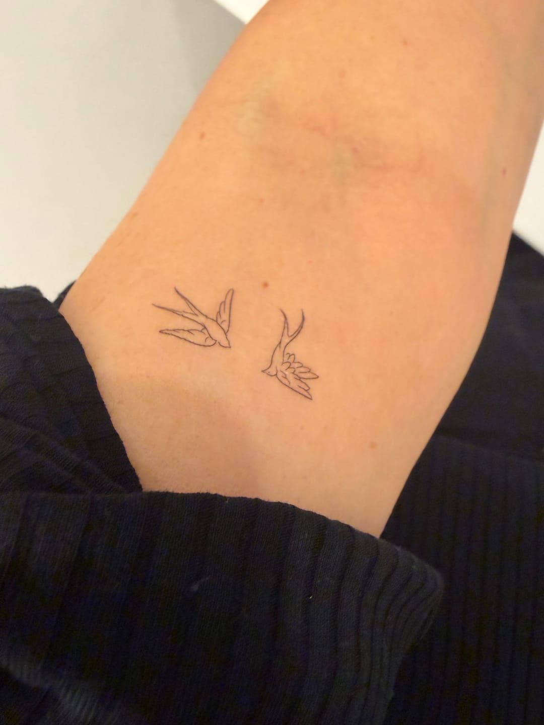 Customer photo review of Fine Line Temporary Tattoos® — Icon Pack
