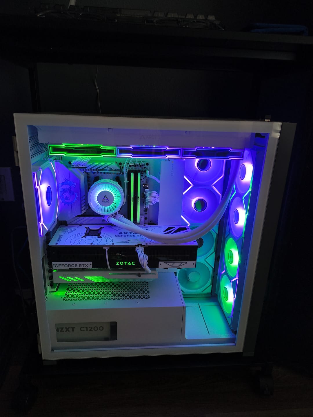 Customer photo review of Nollie FAN GC120 ARGB Cooling Fan Modular Stackable Splicing PWM Silent 120mm RGB Fans 26LED