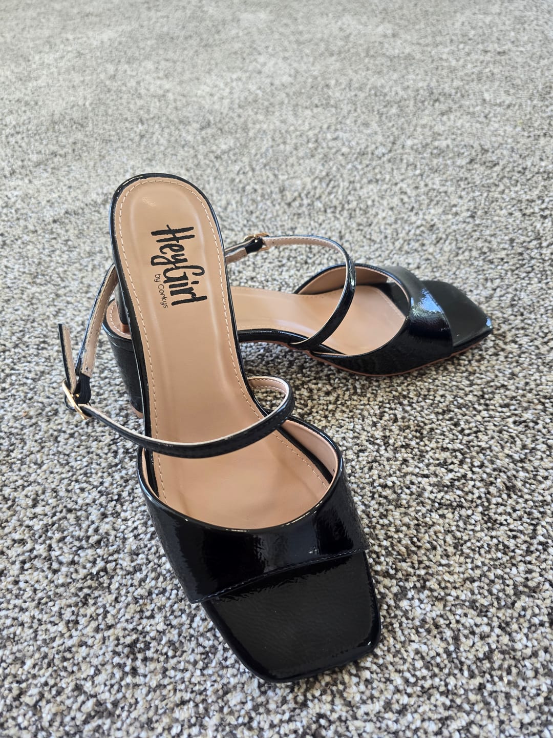 Customer photo review of Corky's Black Patent Ooh La La Heels