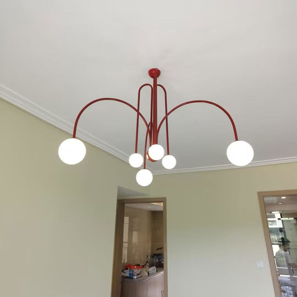 Customer photo review of Pendant Light, Gran Finale 6-Head Glass Suspension, G9, Hardwired