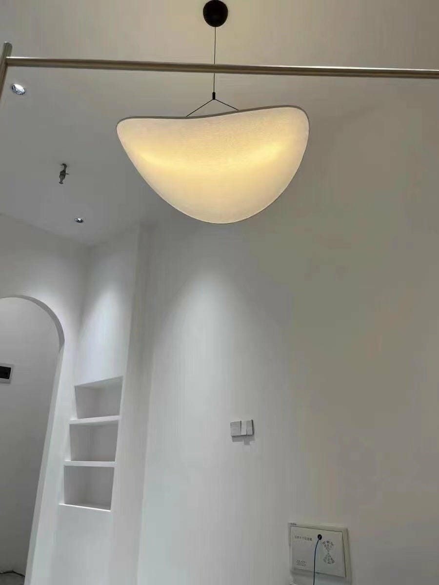 Customer photo review of Pendant Light, Tense, Mulberry Silk Diffuser, Black Frame, LED, Dimmable