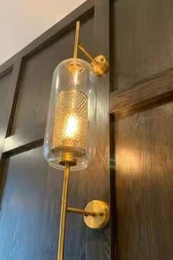 Customer photo review of Wall Light, Chiswick Glass Globe, Copper Silver Black, E27