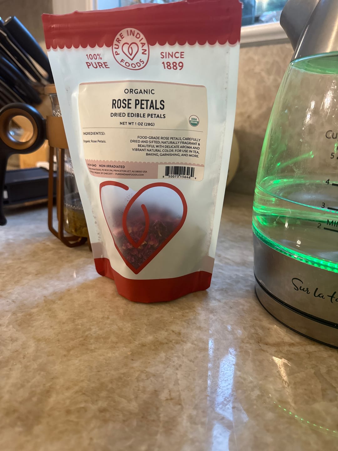 Customer photo review of Dried Edible Rose Petals, Certified Organic - 1 oz