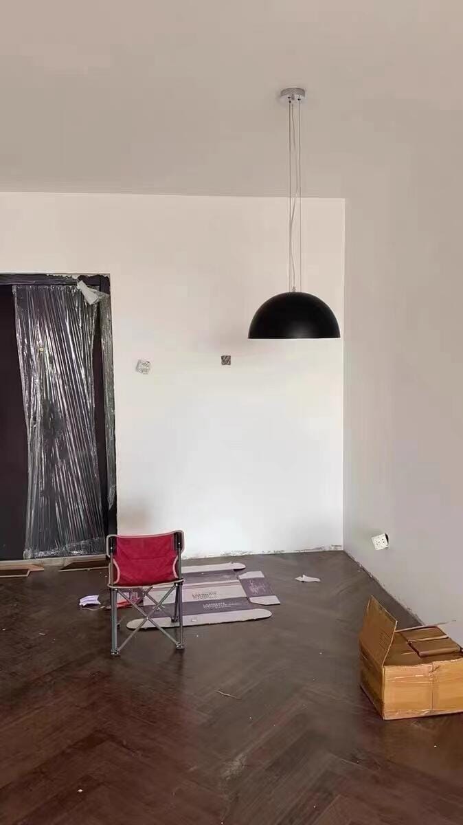 Customer photo review of Pendant Light, Cast Plaster Hemisphere Diffuser, E27, 6 Finishes