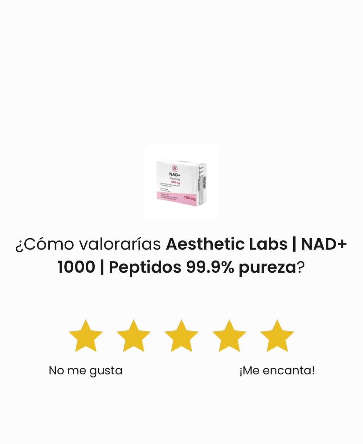 Customer photo review of Aesthetic Labs | NAD+ 1000 | Peptidos 99.9% pureza