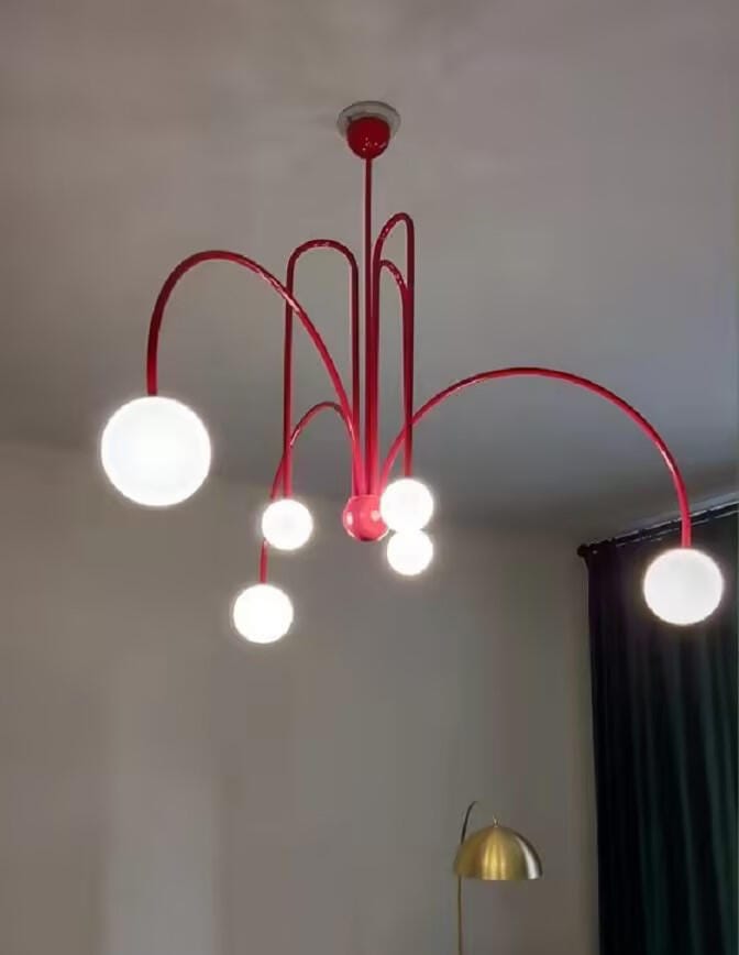 Customer photo review of Pendant Light, Gran Finale 6-Head Glass Suspension, G9, Hardwired