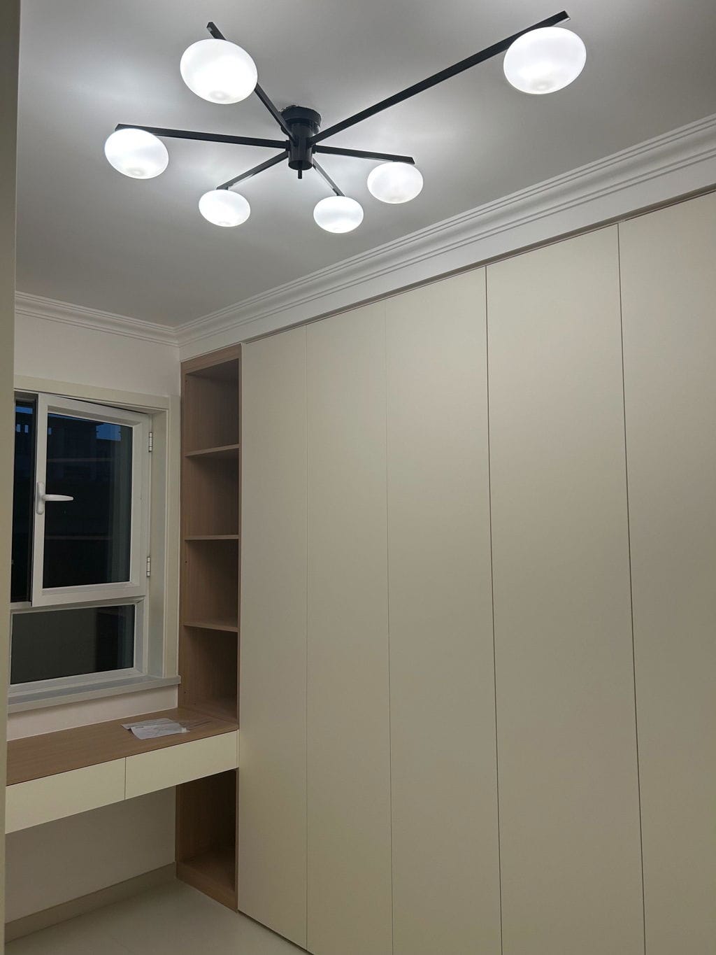 Customer photo review of Ceiling Light, Jasper Brass Sputnik, White Glass Oval Shades, G9, Low Profile