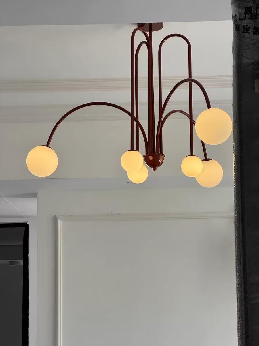Customer photo review of Pendant Light, Gran Finale 6-Head Glass Suspension, G9, Hardwired