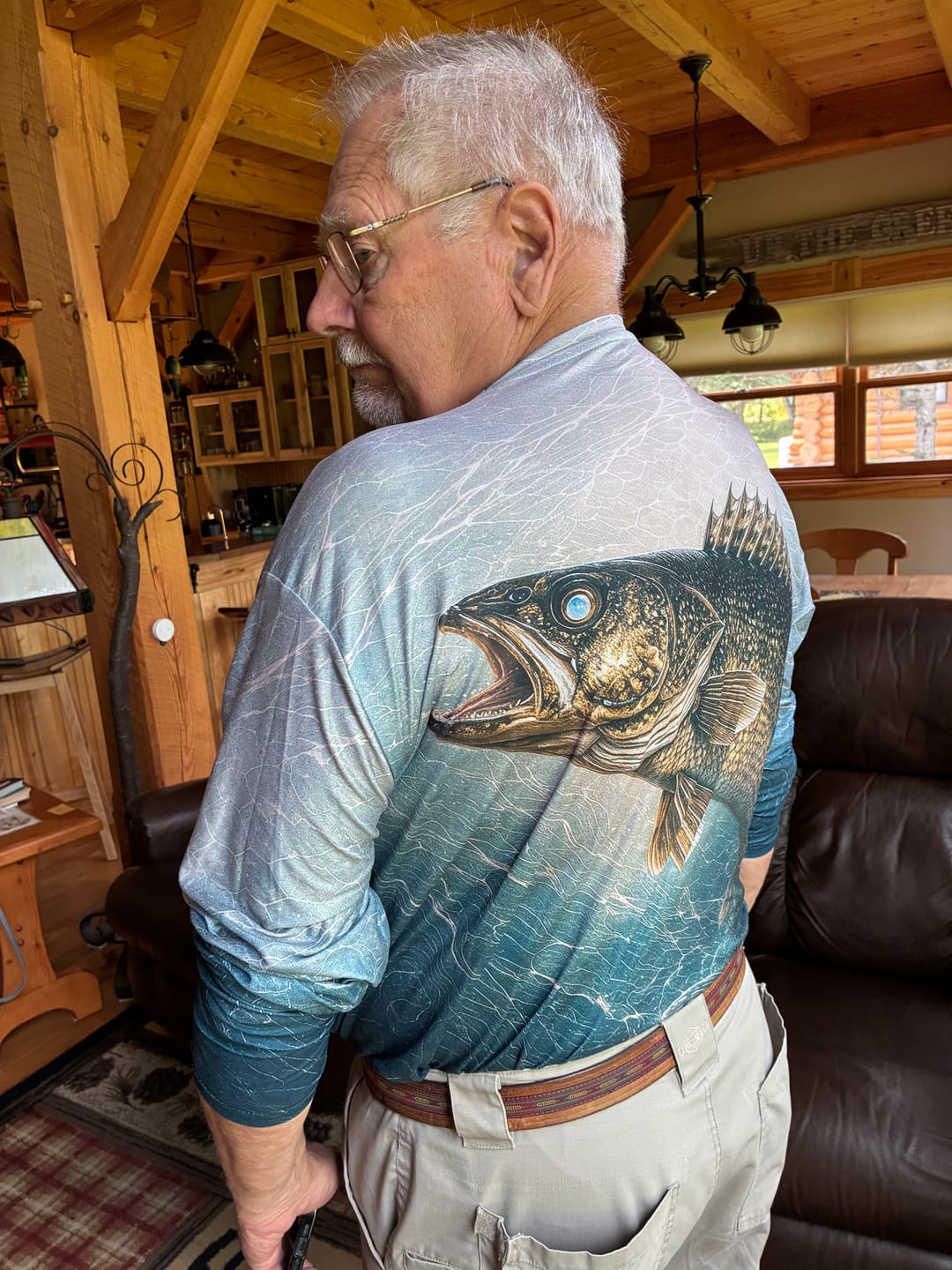 Customer photo review of Performance Fishing Long Sleeve - Golden Walleye Echo - TBT289