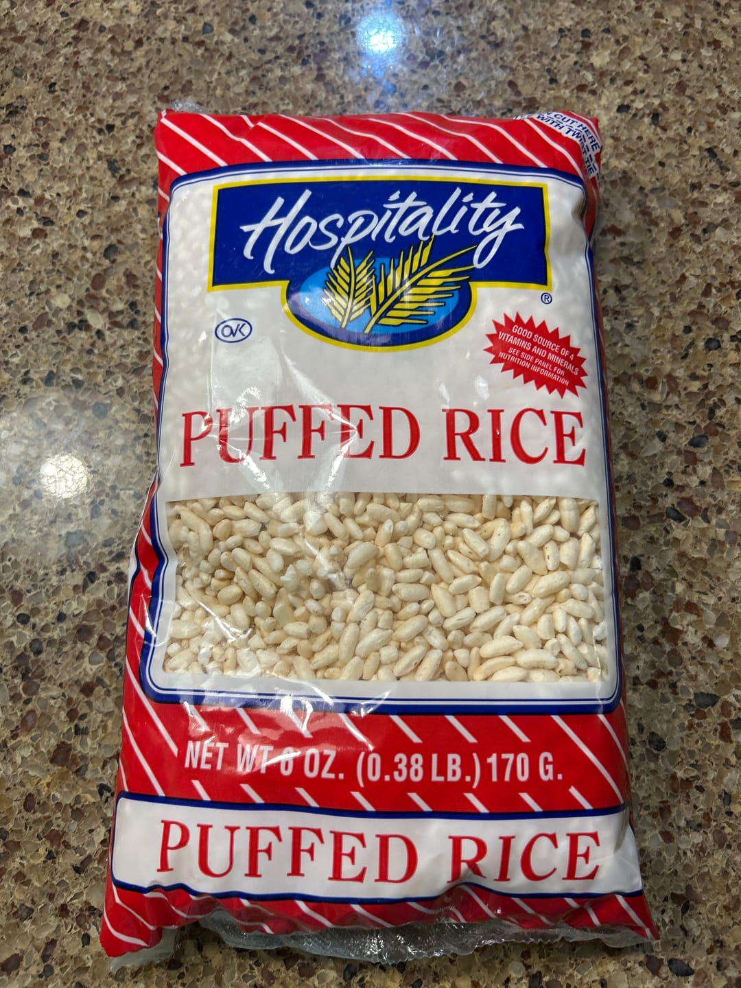 Customer photo review of Hospitality Puffed Rice Cereal - 6 OZ 12 Pack