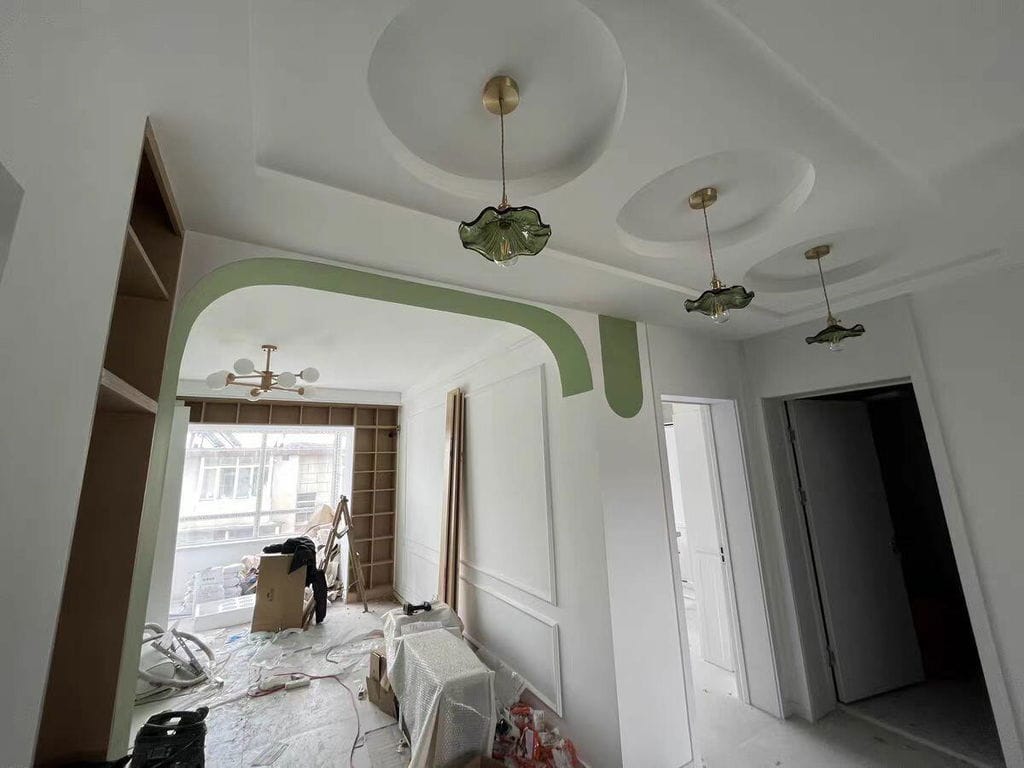Customer photo review of Pendant Light, Fluted Hibiscus Glass Shade, Brushed Brass, E26/E27