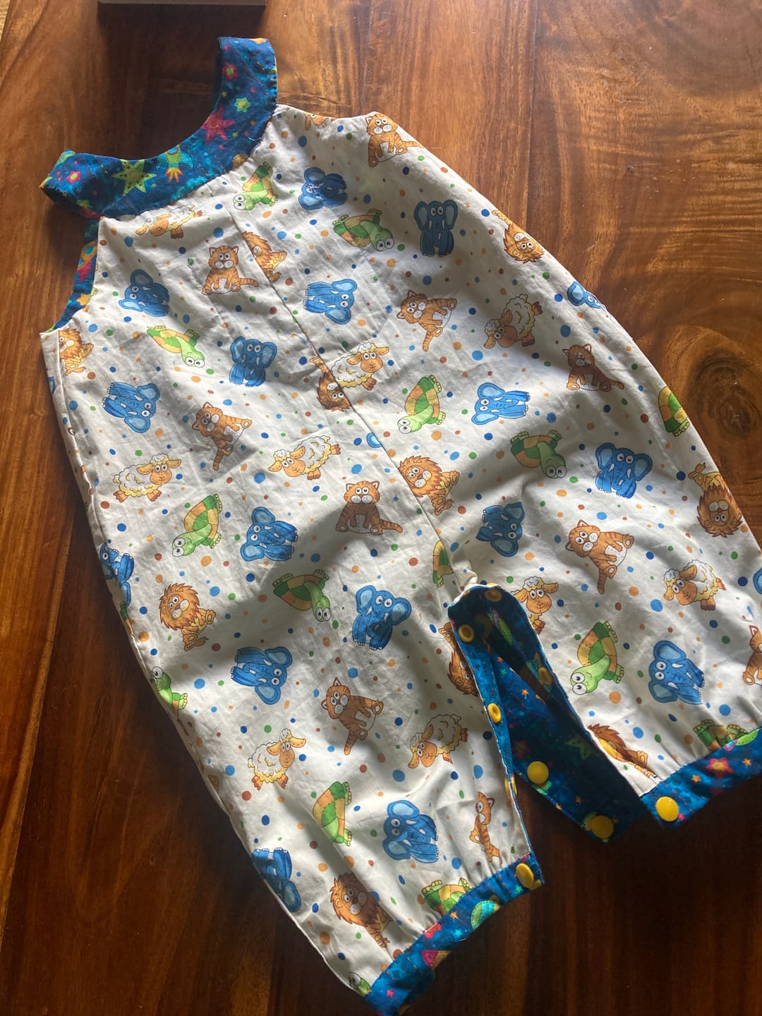 Customer photo review of Jungle Friends Rose & Hubble Cotton Poplin Fabric