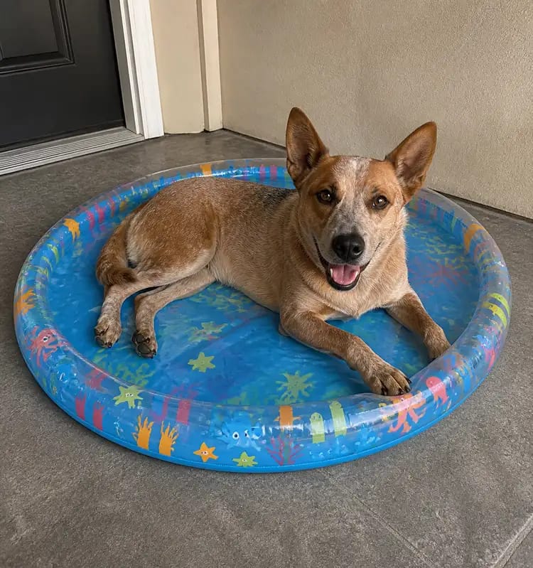 Customer photo review of Upgraded Nail-Resistant Cooling Water Bed