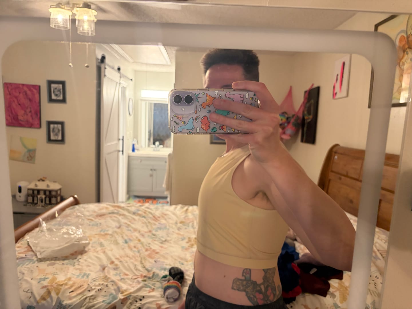 Customer photo review of Mesh Back Comfort Band Binder Beige