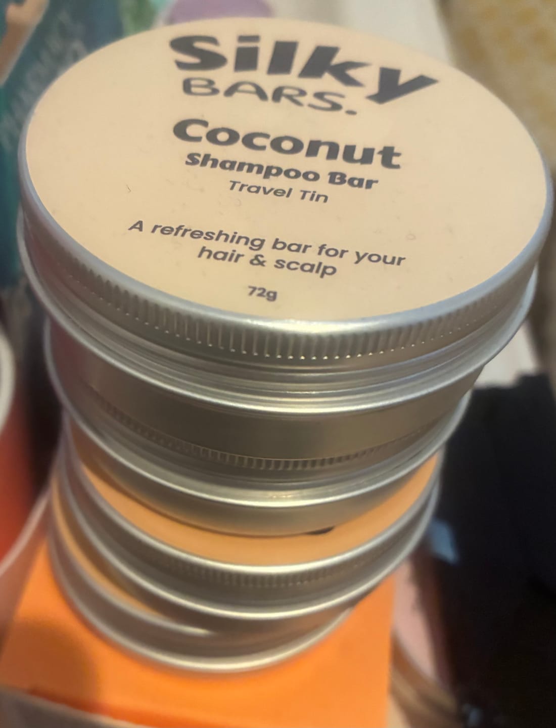 Customer photo review of Rosemary Oil Thickness & Volume Shampoo Bar