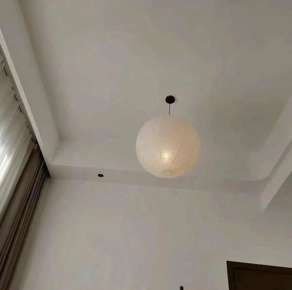 Customer photo review of Washi Paper A Pendant Light, Mulberry Shade, E26/E27, Hardwired