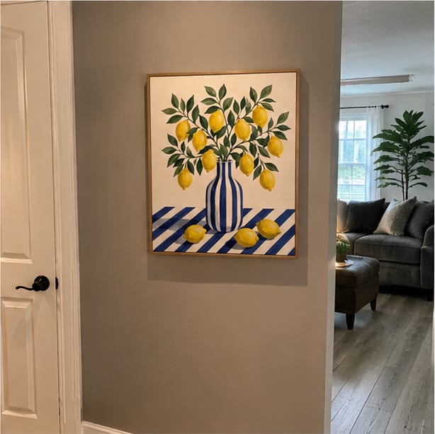 Customer photo review of Lemon Still Life Canvas Wall Art