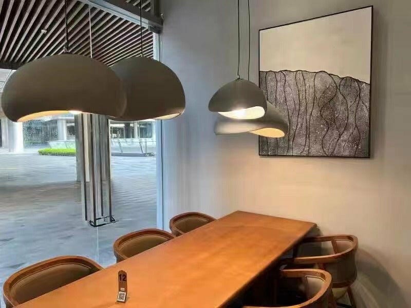 Customer photo review of Pendant Light, Nubia Cloud Sphere, Polystyrene Shade, E26 LED