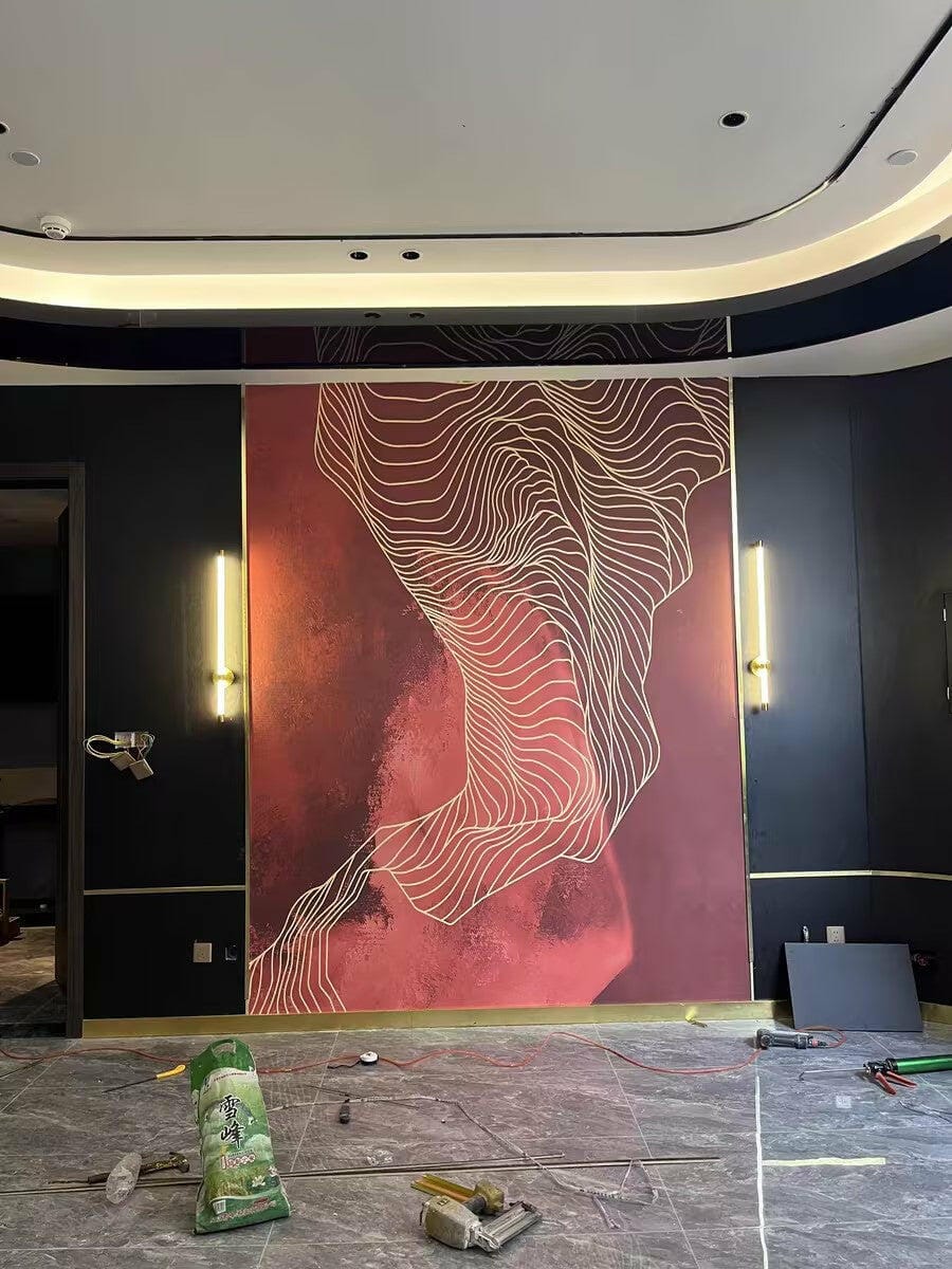 Customer photo review of Wall Sconce, Linear LED Slim Metal Tube, Black or Copper, Dimmable