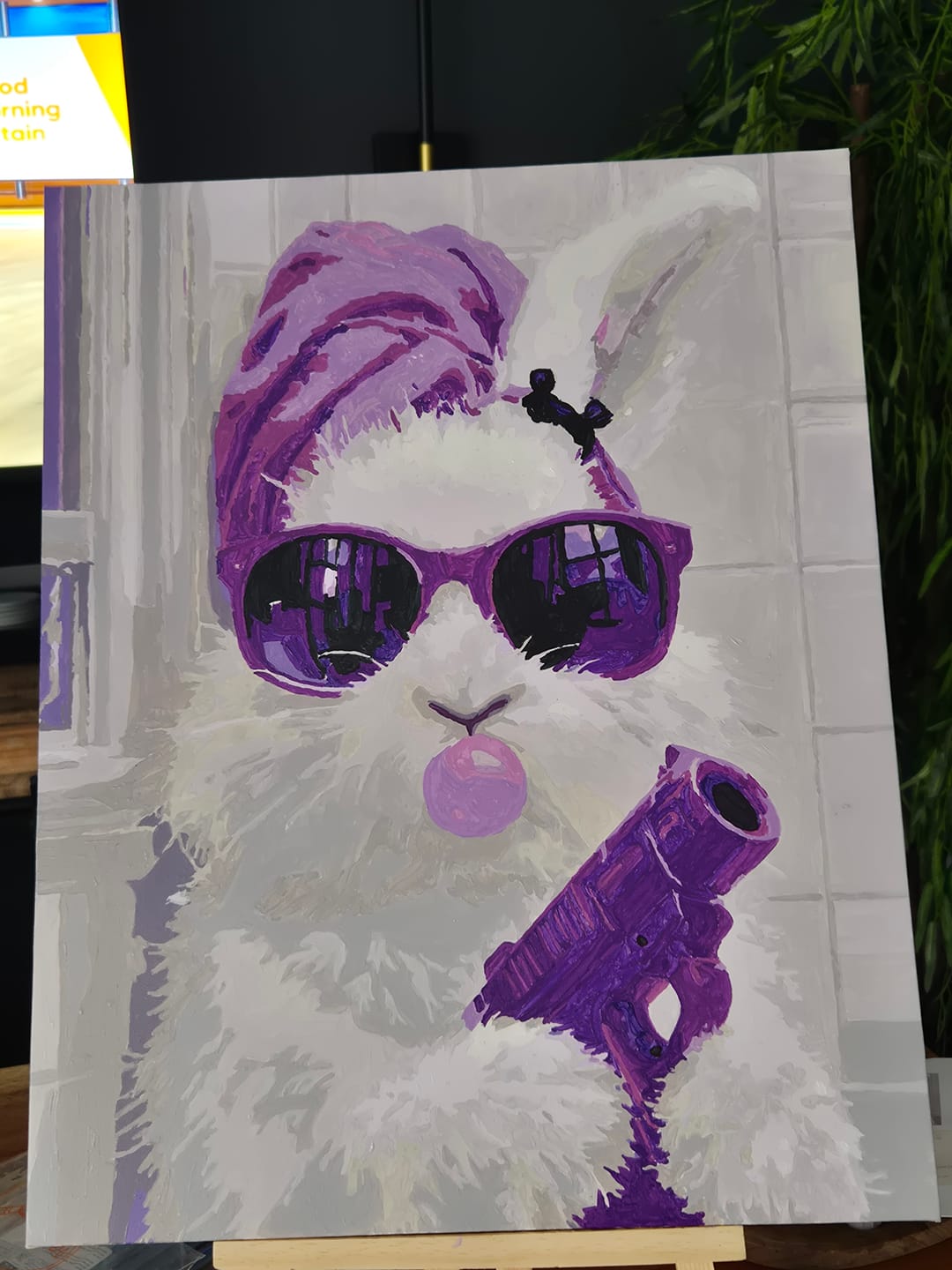 Customer photo review of Bunny Boss | Paint by Number